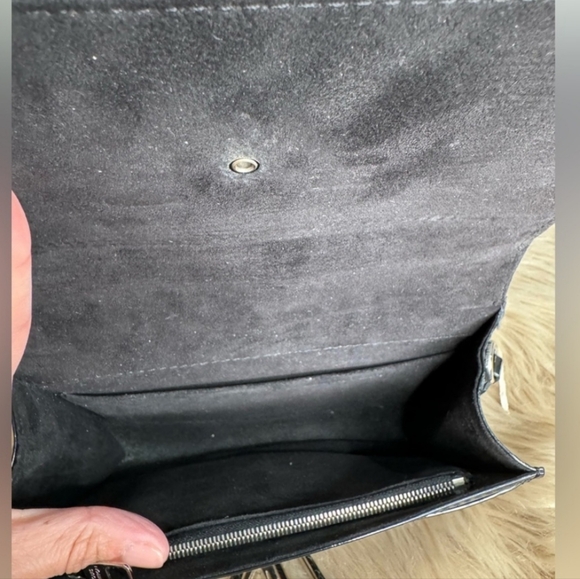 Louis Vuitton Black Clutch with Silver Logo - Picture 9 of 11
